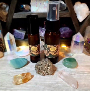 Money Magick Candle, Spray & Roller Oil Set | Abundance, Prosperity & Wealth Blessings Ritual Manifestation