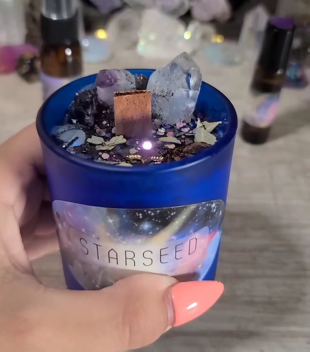Starseed Collection | Candle, Spray & Roller Oil | Cosmic Energy, Intuition, Spiritual Awakening, Starseed Ritual Set