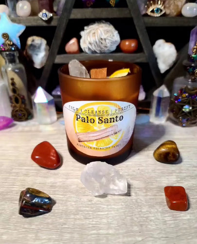 Palo Santo Cleansing Set | Candle, Spray & Roller Oil | Energy Clearing, Purification, Calm & Protection Ritual ManifestationTools