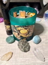 Load image into Gallery viewer, Money Magick Candle, Spray &amp; Roller Oil Set | Abundance, Prosperity &amp; Wealth Blessings Ritual Manifestation