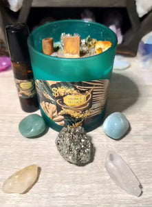 Money Magick Candle, Spray & Roller Oil Set | Abundance, Prosperity & Wealth Blessings Ritual Manifestation
